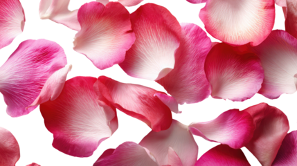 Beautiful Flower Petals on Transparent Background

