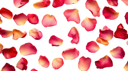 Beautiful Flower Petals on Transparent Background

