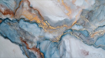 Naklejka premium Abstract Blue and Gold Marble Texture for Interior Design and Surface Art