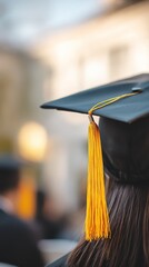 Graduation Cap Tassel Closeup Education Achievement Celebration Moment
