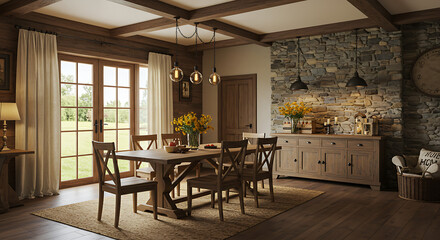 Rustic Farmhouse Dining Room