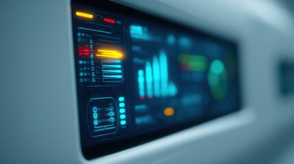 Data Visualization on Futuristic Screen