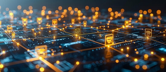 Abstract digital network security system.