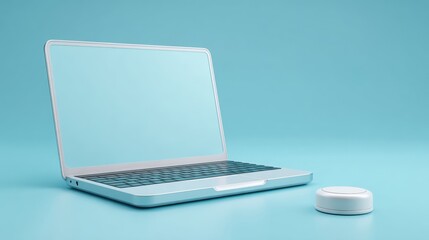 Laptop Mockup. Modern Technology. Minimalist Design.