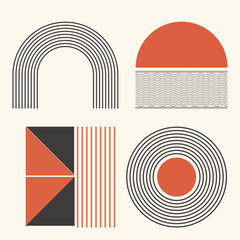 Abstract geometric shapes art illustration