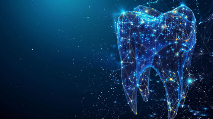 Abstract digital representation of a tooth.