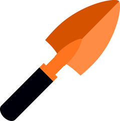 Vector of Garden Trowel. Modern garden trowel with ergonomic handle, gardening efficiency