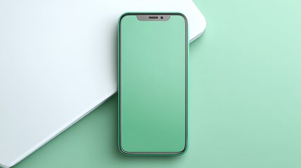 Phone Mockup. Modern Technology. Green. - background smartphone mockup