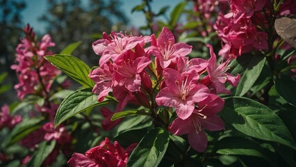 pink flowers in the garden