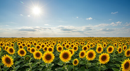 Fototapeta premium field of sunflowers