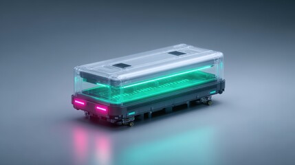 Futuristic Tech: Neon Energy Pod Concept