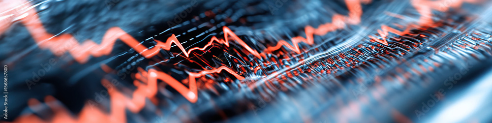 Poster abstract data waveform visualization