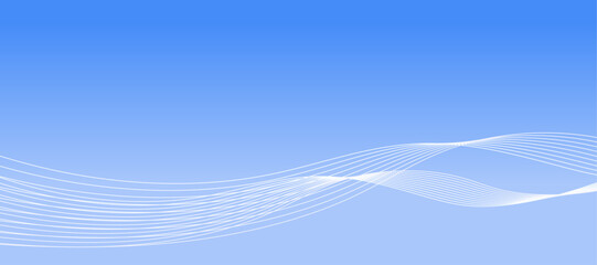 ウェーブと青色のグラデーションの背景イラスト