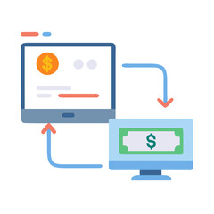 Digital money transfer between computers digital payment financial transaction