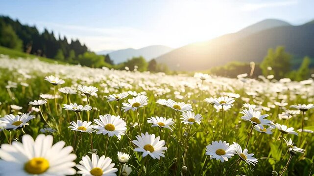 Sunny meadow flowers