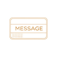 Message with grid and text message icon communication