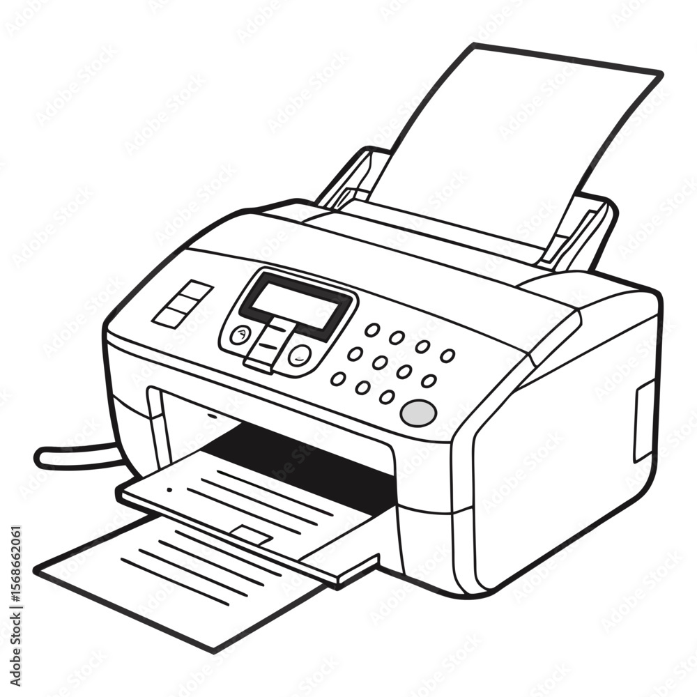 Poster multifunction printer with paper output scanner copier