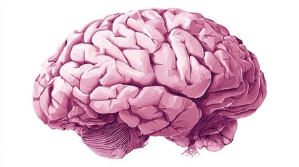 Artistic rendering of a cerebral brain, showing its intricate structure