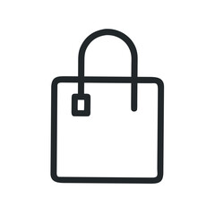 Shopping bag with handle and commerce retail