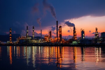 Fototapeta premium Industrial oil and chemical facilities