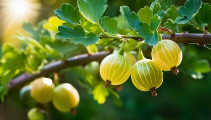 the gooseberry on the tree it is a citrus fruit