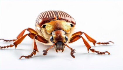 Striped beetle close-up
