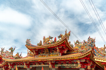 Naklejka premium chinese temple roof