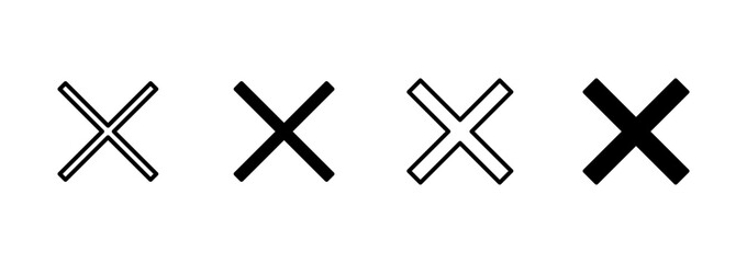 Obraz premium Close icon vector. Delete sign and symbol. cross sign