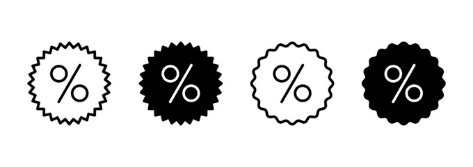 Discount icon vector. Discount tag sign and symbol