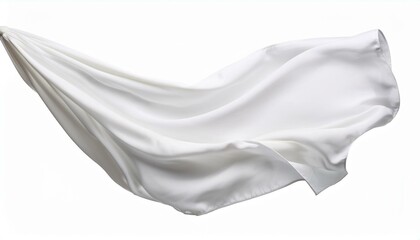 Fototapeta premium Draped white fabric in motion