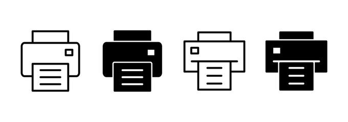 Print icon vector. printer sign and symbol