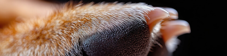Canine Paw Pad and Claws: Macro Photograph