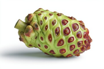 Noni fruit set against a white backdrop