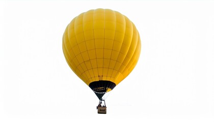 Obraz premium Yellow hot air balloon in flight