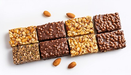 Assorted nut and chocolate bars