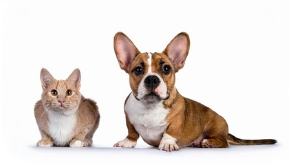 Obraz premium Cat and dog portrait