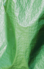 Green plastic tree bag
