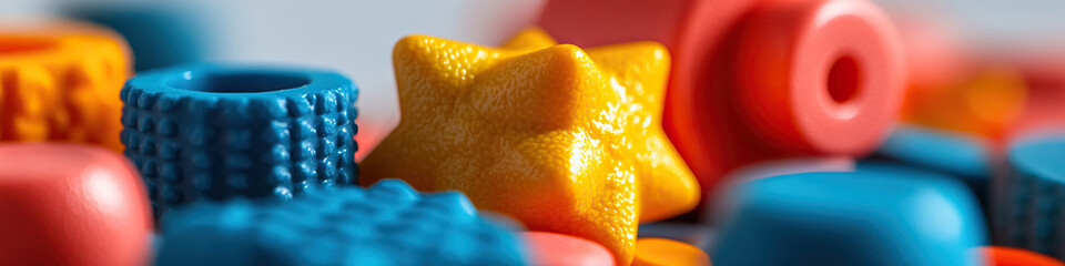 Collection of Multicolored Plastic Toys