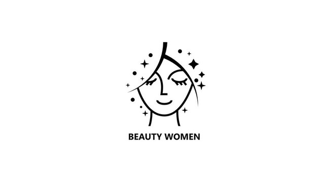 Video Glowing skin beauty clean logo