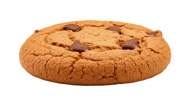 Delicious chocolate chip cookie close up shot for food photography and dessert product marketing material use