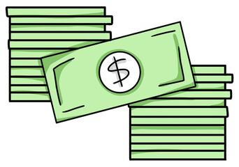 Dollar. Money cash icon. isolated on transparent background.