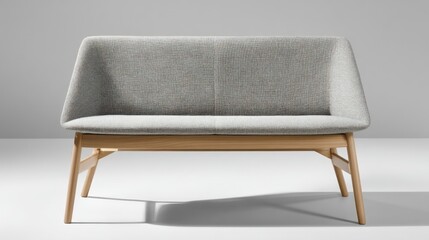 Modern Upholstered Bench with Wooden Frame