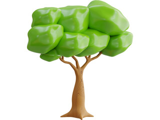 Green apple tree illustration: A vector icon of a leafy plant branch, perfect for nature and garden designs