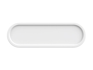 Blank white square button icon for web design