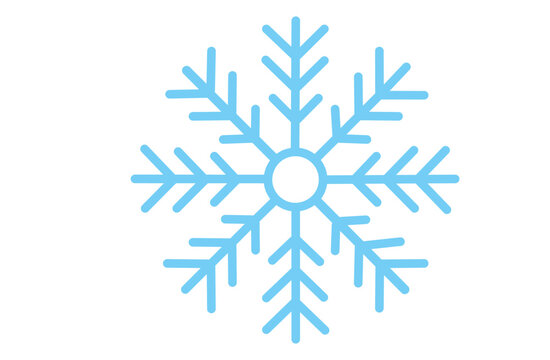 青色の雪の結晶シンプルアイコン