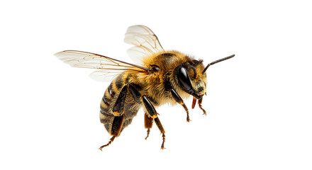 Honey bee close up shot for pollination and honey production detailed insect photography macro apis mellifera