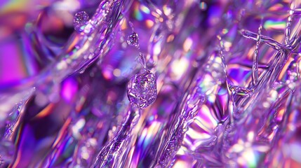 Intricate purple abstract design with flowing forms.