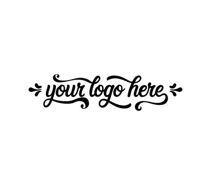 Your Logo Here Custom Logo Template Placeholder Typography Image