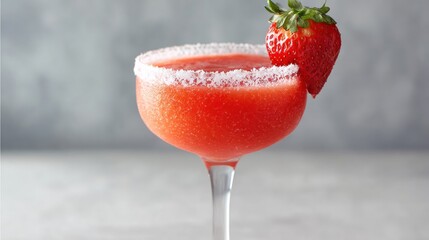 Strawberry cocktail drink