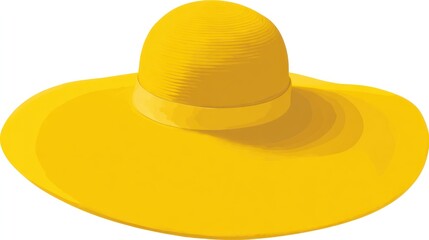 Yellow sunhat illustration